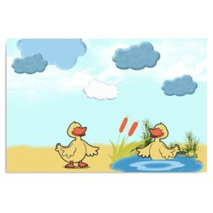 Obraz CARO - Two Ducklings 50x40 cm