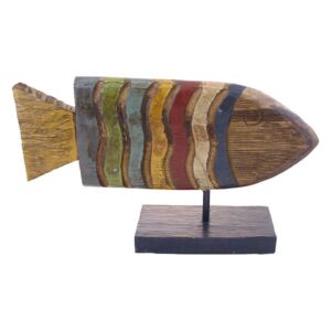 Farebná drevená ryba 30 cm