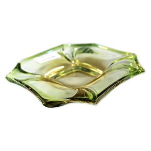Crystalite Bohemia tanier Neptune farebný 18 cm - Zelená