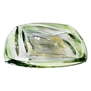 Crystalite Bohemia tanier Facet farebný 18 cm - Zelená