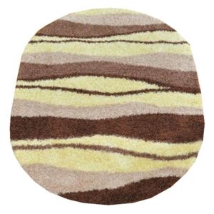 Kusový koberec Shaggy Loca Mattia krémový ovál, Velikosti 160x220cm