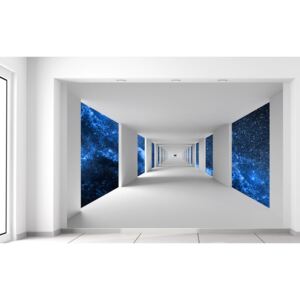 Gario Fototapeta Chodba a modrý vesmír Rozmery (š x v): 200 x 135 cm, Materiál: Latexová (lepidlo zadarmo)