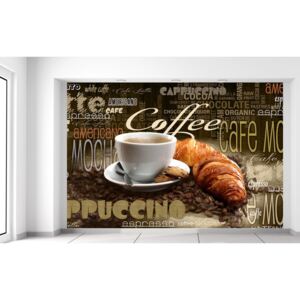 Gario Fototapeta Chutná káva a croissant Rozmery (š x v): 200 x 135 cm, Materiál: Latexová (lepidlo zadarmo)
