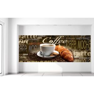 Gario Fototapeta Chutná káva a croissant Rozmery (š x v): 268 x 100 cm, Materiál: Latexová (lepidlo zadarmo)