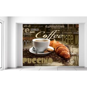 Gario Fototapeta Chutná káva a croissant Rozmery (š x v): 200 x 150 cm, Materiál: Latexová (lepidlo zadarmo)
