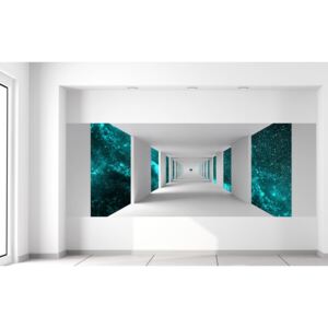 Gario Fototapeta Chodba a tyrkysový vesmír Materiál: Samolepiaca, Veľkosť: 268 x 100 cm