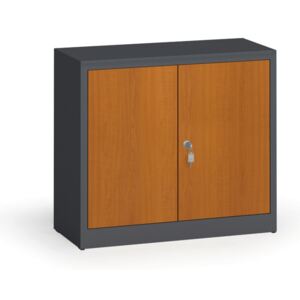 Alfa 3 Zváraná skriňa s lamino dverami, 800 x 920 x 400 mm, RAL 7016/čerešňa
