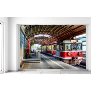 Gario Fototapeta Červený vlak Rozmery (š x v): 200 x 135 cm, Materiál: Latexová (lepidlo zadarmo)