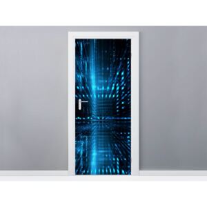 Gario Samolepiaca fólia na dvere Modrý kyberpriestor 3D 95x205cm
