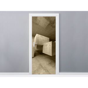Gario Samolepiaca fólia na dvere Betónové kocky v priestore 95x205cm