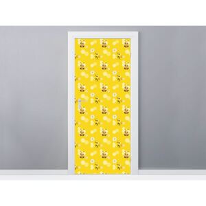 Gario Samolepiaca fólia na dvere Malé žlté včielky 95x205cm