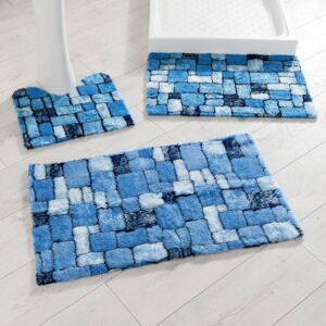 Blancheporte Kúpeľňová predložka, Mozaika modrá 50x80cm