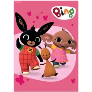 Setino · Detská / dievčenská fleecová deka Zajačik Bing Bunny, Flop a Sula - ružová - 100 x 140 cm