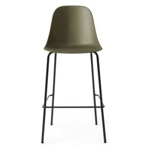 Menu Barová stolička Harbour Side Chair 63 cm, olive/black steel
