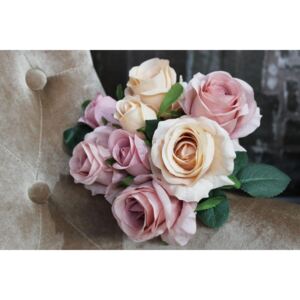 Ružovo marhuľová kytica z ruží