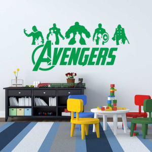 GLIX Avengers - samolepka na stenu Zelená 80x40 cm