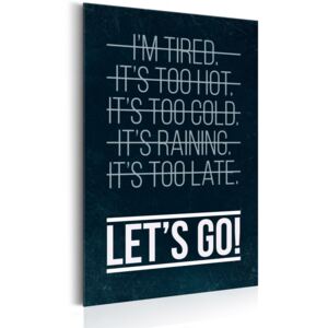 Bimago Plechová cedule - Life Manifesto: Let's go! 31x46 cm