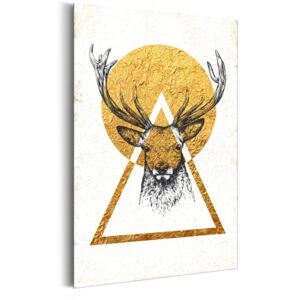 Bimago Plechová cedule - My Home: Golden Deer 31x46 cm