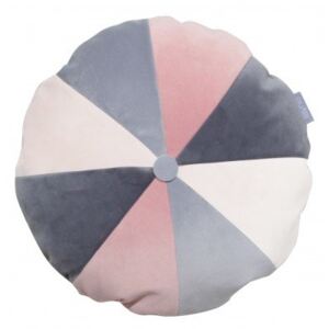 Dekoračný okrúhly vankúš - Pink/Grey/Midnight