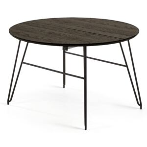 Čierny rozkladací jedálenský stôl La Forma Norfort, dĺžka 120/200 cm