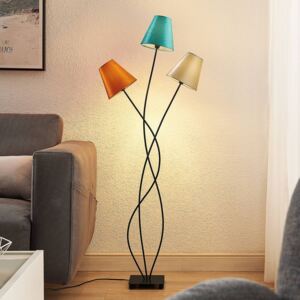 Lindby Komalie stojaca lampa, 3-plameňová, farebná