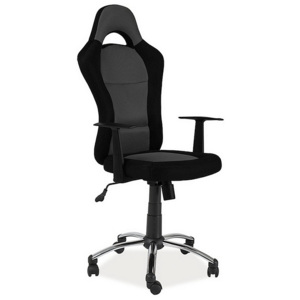 Kancelárska stolička REWORK, 115-124x61x46x47-56, čierna