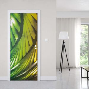 GLIX Fototapeta na dvere - 3D Abstract Art Green And Orange