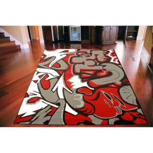 Kusový koberec PP Graffiti červený, Velikosti 160x225cm