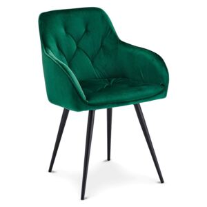Luxusná jedálenská stolička Aegis, zelená