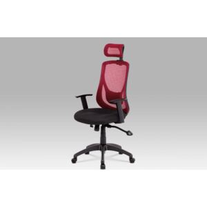 Kancelárska stolička KA-A186 RED čierna / červená Autronic