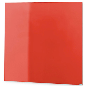 Sklenená magnetická tabuľa, 300x300 mm, svetločervená