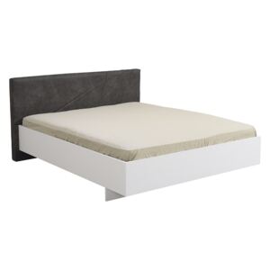 Moderná manželská posteľ Aubrey 160x200cm - biela/sivá