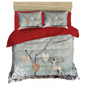 Sada obliečky a plachty na dvojposteľ Christmas Reindeer, 200 × 220 cm