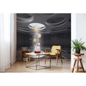 Fototapeta - 3D Modern Abstract Design Spheres Vliesová tapeta - 416x254 cm