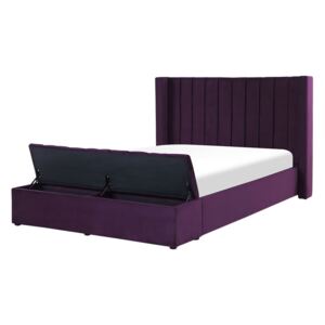 Manželská posteľ 160 cm NAIROBI (fialová) (s roštom a úl. priestorom). Akcia -25%. Vlastná spoľahlivá doprava až k Vám domov