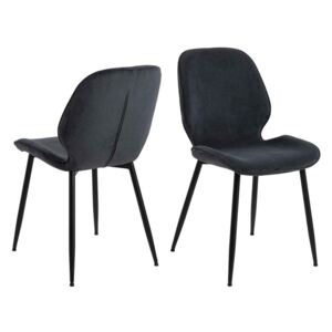 ACTONA Jedálenská stolička Femke – šedá / set 4 ks 85 × 47,5 × 57,5 cm