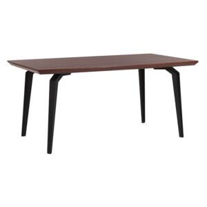 Jedálenský stôl AMASA (tmavé drevo + čierna) (pre 6 osôb). Akcia -25%. Vlastná spoľahlivá doprava až k Vám domov