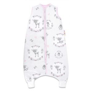 BABY NELLYS - Spací vak s nohavičkami Koloušek, 90 cm - šedá, rúžová