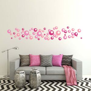 GLIX Bubliny - nálepka na stenu Růžová 3 x 30 x 45 cm