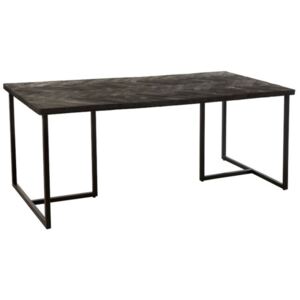 Stôl jedálensky čierny kovový drevený BLACK TO BASIC