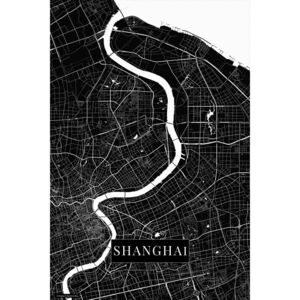 Mapa Shanghai black