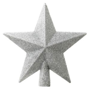 Špic hviezda glitter strieborná 25cm