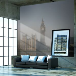 Fototapeta - Palace of Westminster in fog, London 200x154 cm
