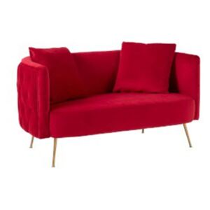 Sedačka červená zamatová zlatá sofa MIDNIGHT RED