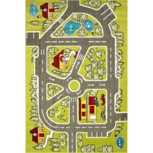 Detský kusový koberec Križovatky zelený, Velikosti 120x170cm