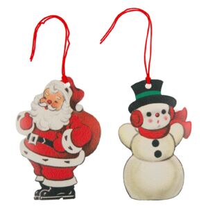 Sass & Belle Vianočné menovky na darčeky Santa a snehuliak - sada 10 ks