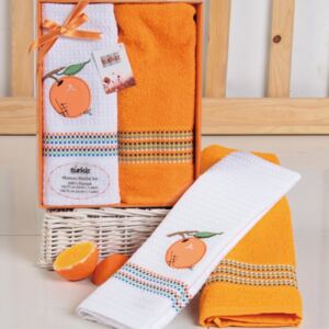 Darčeková súprava uteráka a utierky Mimosa pomaranč barevna