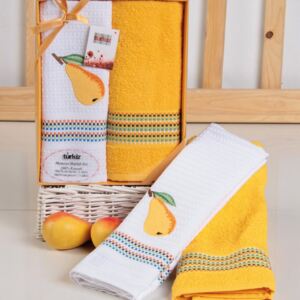 Darčeková súprava uteráka a utierky Mimosa hruška barevna