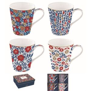 Hrnček porcelánový, set 4ks 260ml, krabička, Coffee Mania