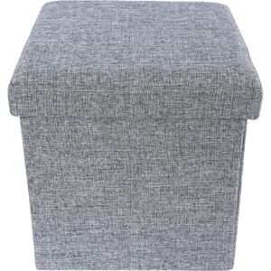 SONGMICS Taburetka, skladací sedací úložný box, 38 x 38 x 38 cm, šedá